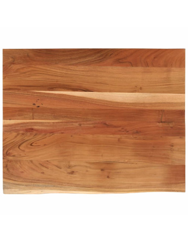 Piano Scrivania 100x80x3,8 Rettangolare Legno Acacia Bordi Vivi