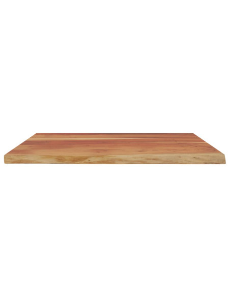 Piano Scrivania 100x80x3,8 Rettangolare Legno Acacia Bordi Vivi