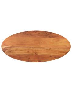Piano Tavolo 120x60x2,5 cm Ovale in Legno Massello di Acacia 2