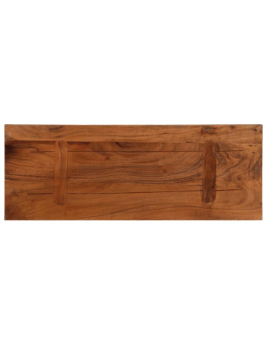 Piano Tavolo 70x30x3,8 cm Rettangolare in Massello di Recupero