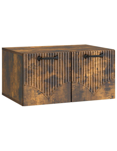 Mobile Porta TV da Muro Rovere Fumo 59,5 x 41 x 30 cm