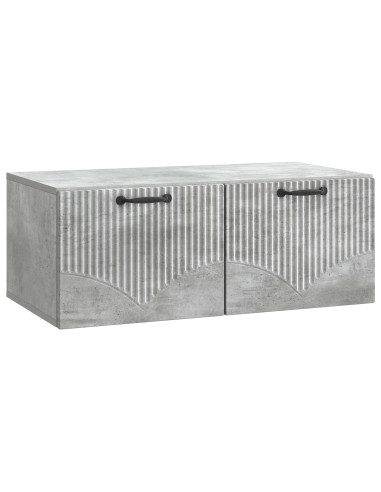 Mobile Porta TV da Muro Grigio Cemento 78,5 x 41 x 30 cm