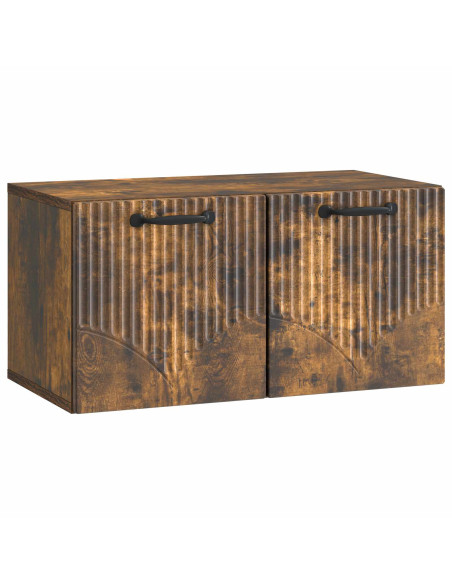 Mobile Porta TV da Muro Rovere Fumo 59,5 x 31 x 30 cm