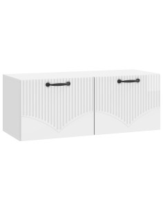 Mobile Porta TV da Muro Bianco Lucido 78,5 x 31 x 30 cm