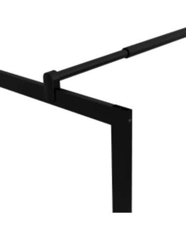 Parete per Doccia Walk-in in Vetro Temperato Nera 80x195 cm