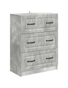 Mobile con Cassetti Grigio Cemento 66 x 34,5 x 87 cm