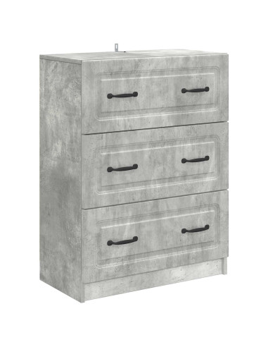 Mobile con Cassetti Grigio Cemento 66 x 34,5 x 87 cm