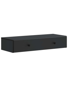 Tavolino da Parete Laterale Nero 87,5 x 34,5 x 17 cm