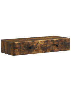 Tavolino da Parete Laterale Rovere Fumo 87,5 x 34,5 x 17 cm