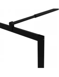 Parete per Doccia Walk-in in Vetro Temperato Nera 90x195 cm