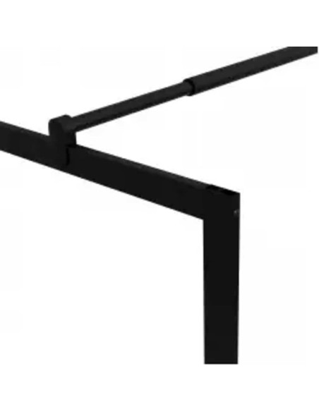 Parete per Doccia Walk-in in Vetro Temperato Nera 90x195 cm