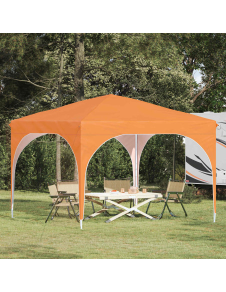 Tenda per feste a pop-up 290 x 290 x 245 cm Arancione