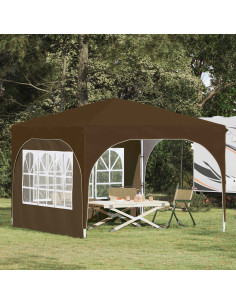 Tenda per feste a pop-up 290 x 290 x 245 cm Tortora