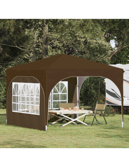 Tenda per feste a pop-up 290 x 290 x 245 cm Tortora