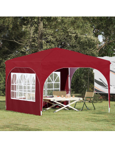 Tenda per feste a pop-up 290 x 290 x 245 cm Borgogna