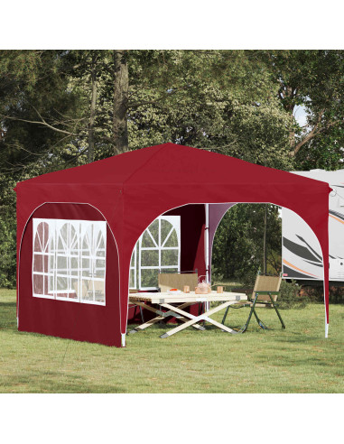 Tenda per feste a pop-up 290 x 290 x 245 cm Borgogna