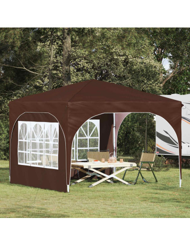Tenda per feste a pop-up 290 x 290 x 245 cm Marrone