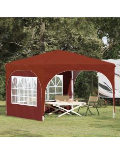 Tenda per feste a pop-up 290 x 290 x 245 cm Terracotta