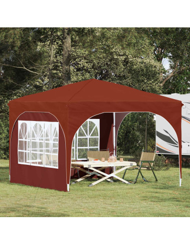 Tenda per feste a pop-up 290 x 290 x 245 cm Terracotta