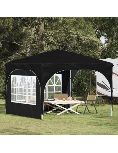 Tenda per feste a pop-up 290 x 290 x 245 cm Nero