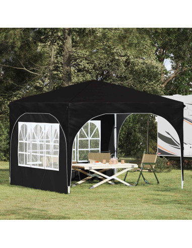 Tenda per feste a pop-up 290 x 290 x 245 cm Nero