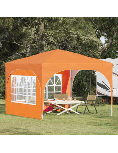 Tenda per feste a pop-up 290 x 290 x 245 cm Arancione