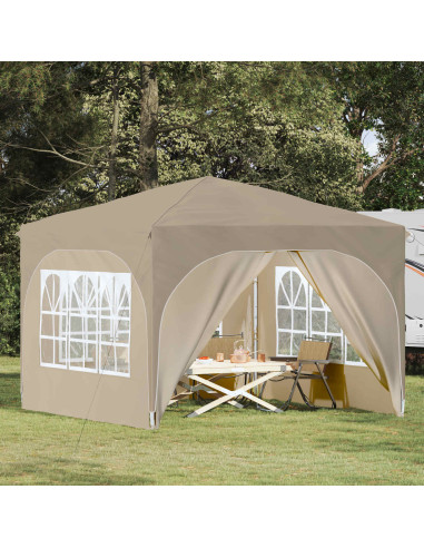 Tenda per feste a pop-up 290 x 290 x 245 cm Crema