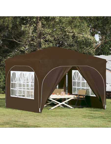 Tenda per feste a pop-up 290 x 290 x 245 cm Tortora