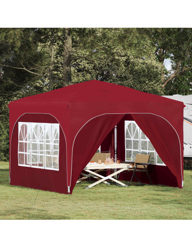 Tenda per feste a pop-up 290 x 290 x 245 cm Borgogna