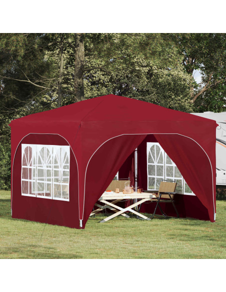 Tenda per feste a pop-up 290 x 290 x 245 cm Borgogna