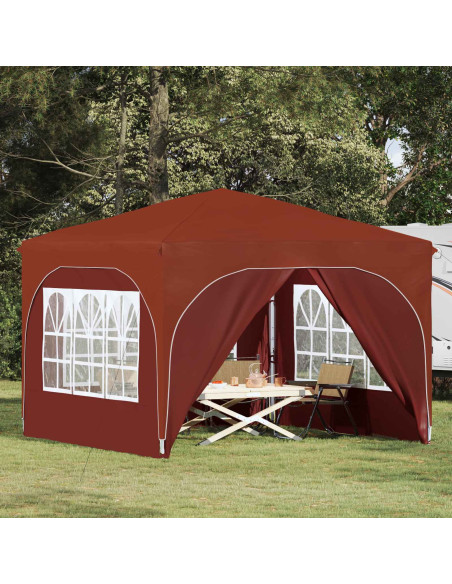 Tenda per feste a pop-up 290 x 290 x 245 cm Terracotta
