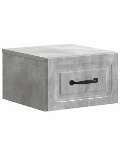 Mobiletto da notte a muro Grigio Cemento 34,5 x 33 x 20 cm