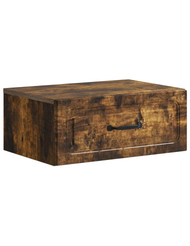 Mobiletto da notte a muro Rovere Fumo 49 x 34,5 x 20 cm
