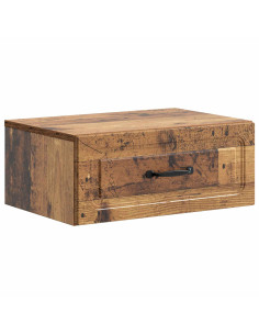 Mobiletto da notte a muro Legno antico 49 x 34,5 x 20 cm