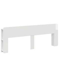 Testata del letto Bianco Lucido Legno ingegnerizzato