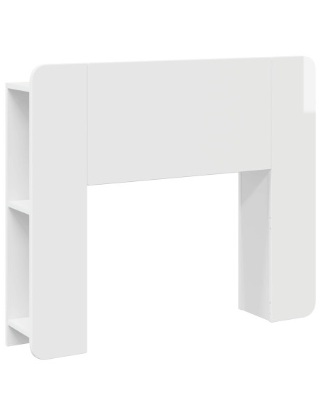 Testata del letto Bianco Lucido Legno ingegnerizzato