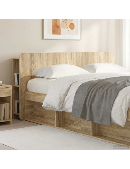 Testata del letto Rovere Sonoma Legno ingegnerizzato