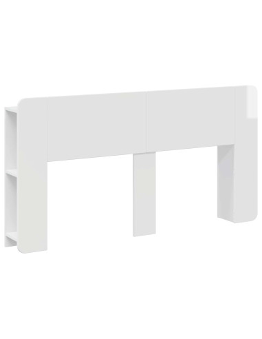 Testata del letto Bianco Lucido Legno ingegnerizzato