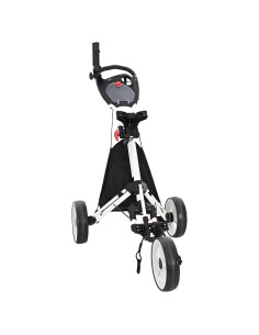 Carrello da golf Nero e Bianco 100 x 69 x 114 cm Alluminio