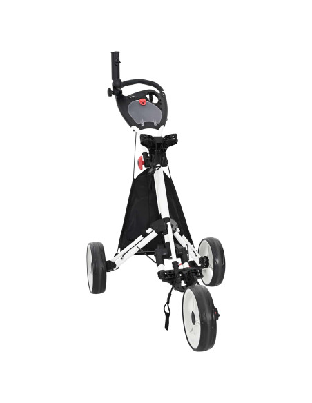 Carrello da golf Nero e Bianco 100 x 69 x 114 cm Alluminio