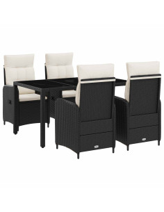 Set da pranzo per esterni con cuscino 5 pcs