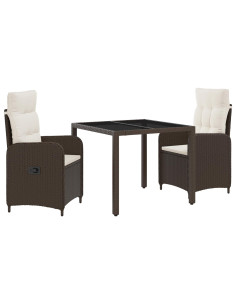 Set da pranzo per esterni con cuscino 3 pcs