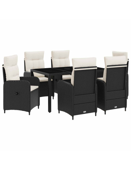 Set da pranzo per esterni con cuscino 7 pcs