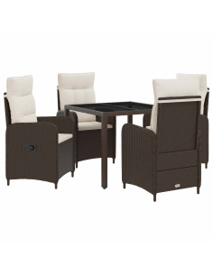 Set da pranzo per esterni con cuscino 5 pcs