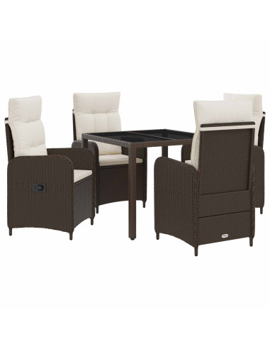 Set da pranzo per esterni con cuscino 5 pcs