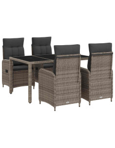 Set da pranzo per esterni con cuscino 5 pcs