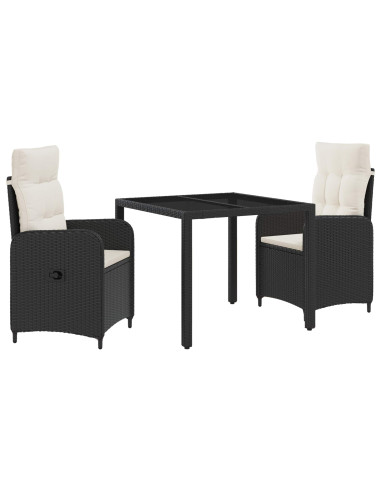 Set da pranzo per esterni con cuscino 3 pcs