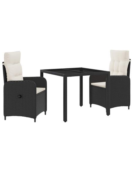 Set da pranzo per esterni con cuscino 3 pcs