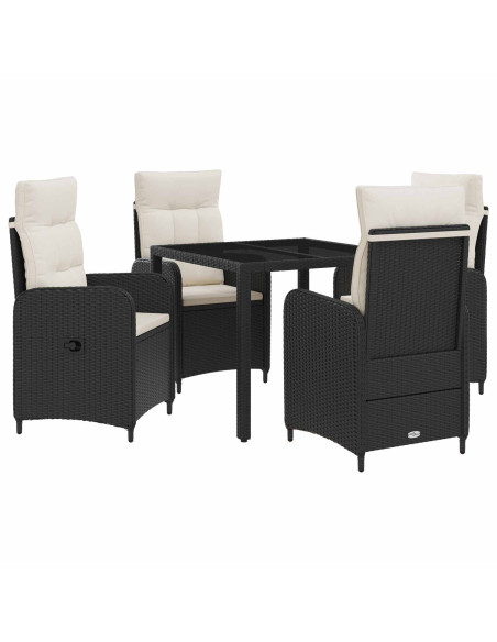 Set da pranzo per esterni con cuscino 5 pcs