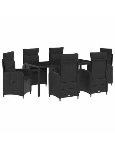 Set da pranzo per esterni con cuscino 7 pcs